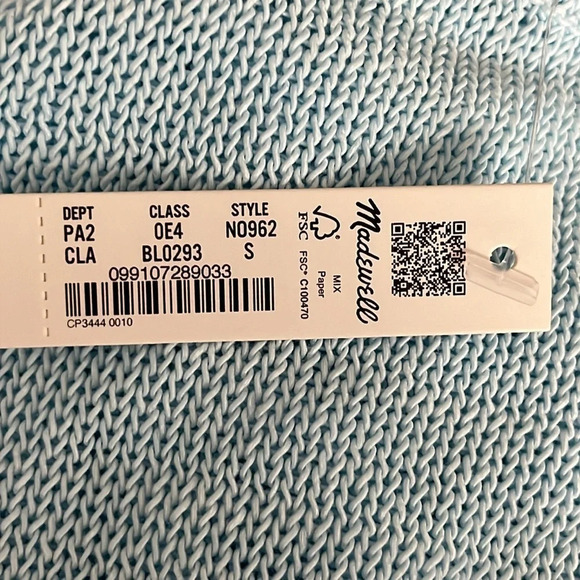 Madewell Loose Knit Crewneck Sweater in Clarity - NEW - Size Small - Picture 7 of 9